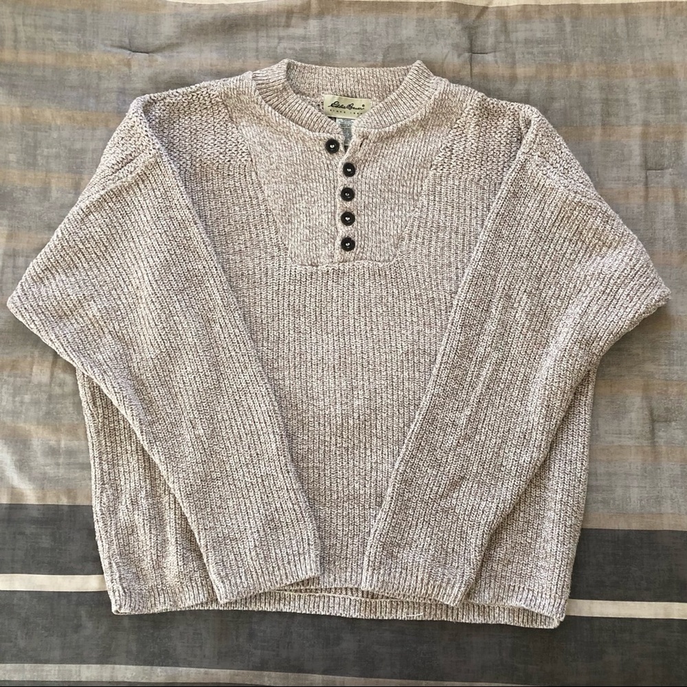 Eddie Bauer Fisherman Knit Sweater Size Large